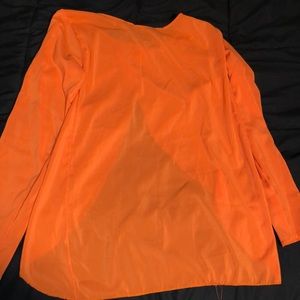 NEW! Shear Orange Blouse (Open Back)